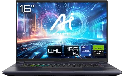 Gigabyte AORUS 16X i9 32 N W11H (grau, Windows 11 Home 64-Bit, 40.6 cm (16 Zoll) & 165 Hz Display)