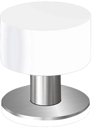 PLURI - Premium Türstopper Wand Selbstklebend [1er Set] - Weiß, Wand-Puffer Gummi-Puffer, Boden Tür-Puffer, Door-Stopper Tür-Griff, Wand-Schutz Tür-Klinke, Wand-Stopper Wand-Montage Bodenmontage