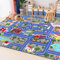 Capslpad Kinder Teppich Spielteppich für Kinder Stadt 200x300cm rutschfest Kinderteppich Spielmatte Maschinenwaschbar Kurzflor Pädagogischer Spielteppich für Kinderzimmer Spielzimmer Dekor, Blau