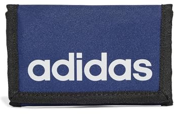 adidas Unisex LINEAR Wallet, Dark Blue/White, One Size