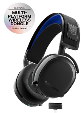 Steelseries Arctis 7P+ Black Wireless Gaming Headset 2,4 GHz 30 heures d'utilisation USB-C 3D Audio PS5, PS4, PC, Mac, Android et Switch