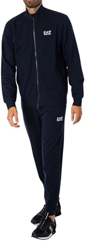 EA7 Herren Trainingsanzug Mit Reißverschluss Und Logo Auf Der Brust, Armani Blue, S