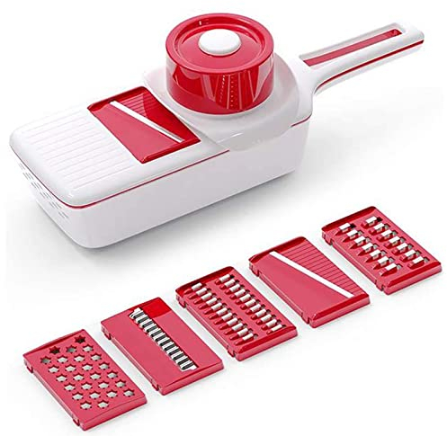 CVNIMV Gemüseschneider, Würfelschneider, Würfelmaschine – Gemüsehobel, Schneider, Reibe, kleine Küchenmaschine, Käseschneider, Mini, Kartoffel-, Zwiebel- und Knoblauchschneider mit Behält