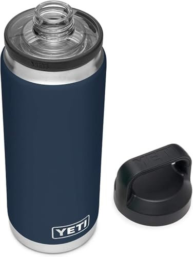 YETI Rambler Bottle Chug, Vaccum Insulated Stainless Steel Bottle with Leakproof Chug Cap, Navy, 26 oz (769 ml)