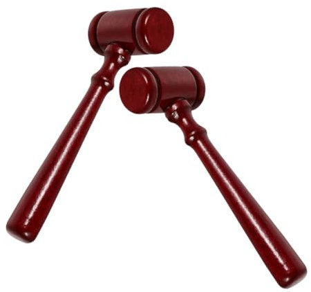 KOMBIUDA 2stücke Holz Richterhammer Gerichtshammer Richter Gavel Gavel Holzhammer Holz Richterhammer Hammer Für Versteigerung Anwaltshammer Holzhammer