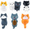 Gosknor Lot de 6 Décorations de Tableau de Bord en Forme de Chat, Accessoires de Voiture Mignons en Forme de Mini Chat Ornements de Voiture pour Rétroviseur de Tableau de Bord
