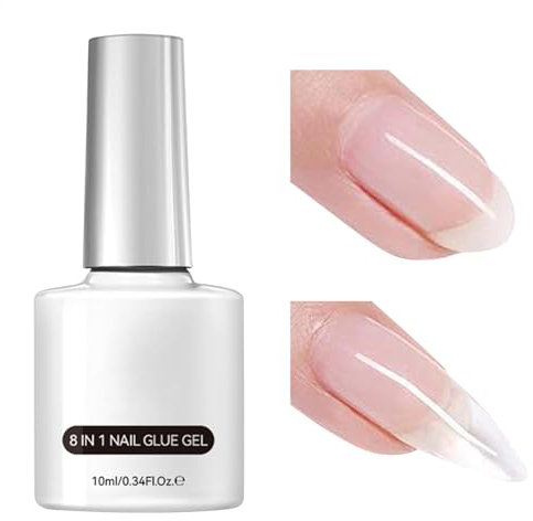 Gel Glue,Solid Nail Glue Gel,8 In 1 Nail Gel Glue,Nail Tips Extension Gel,Artificial Nail Glue Gel,Nail Artt Sealer,Long Lasting Nail Extension Glue Gel Nail Glue For Nail Tips And Acrylic Nails