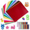 moinkerin Bastelfilz 50 Stücke Filzstoff 40X30CM Filz zum Basteln mit Nähzubehör für DIY Projekt Bunte Filz Blätter Felt Fabric für Kinder Starterset Filzplatten für Handwerk Nähen Manual Decoration