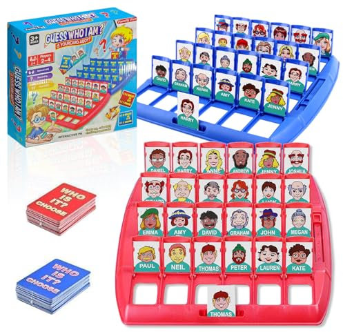 UptVin 2 Wer Ist Es Spiel, Wer ist es Lustiges Ratespiel Brettspiel,Wer Ist Es Spiel Original,Guess What Spiel,Funny Games,Family Erraten Spiele,Wer Bin Ich Spiel Classic Guess Game für Family Spiele