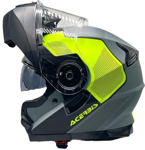 Casco Modular ACERBIS SEREL Gris y Amarillo Flúor 22-06 (XL 61/62)