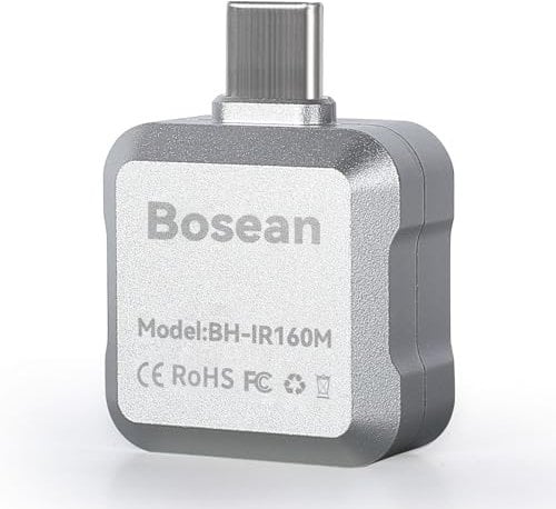 BOSEAN BH-IR160M Thermal Imager for Android Smartphones, 160x120 IR Resolution Thermal Imaging Camera with 25Hz Refresh Rate, <40mK, -4℉~1022℉ Temp Range