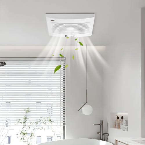 Aigostar Aspiratore da Bagno Ø 150 mm, Ventilatore da Bagno con valvola di ritorno, Ventilazione estrazione Ultra silenzioso, 18W, Funzionamento Silenzioso, Per cucina, WC, Bagno