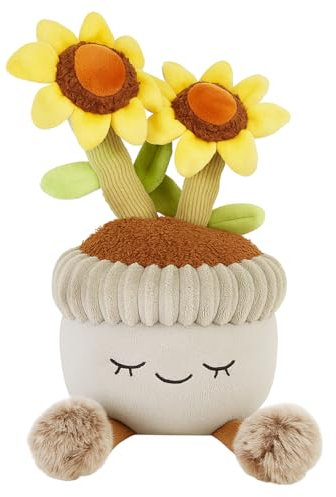 Knuffis Plüsch Pflanze Plüschtier Blume Plüsch Sonnenblume Puppe Stoff Pflanzen Plüschfigur Deko
