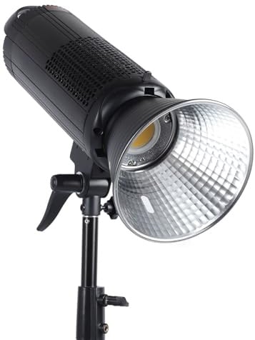 Lazmin112 Flash Studio Compatto, Buona Dissipazione di Calore Studio Strobo Luce 100-240 V Stiflos Dimmen 300 W per la Registrazione (Spina europea)