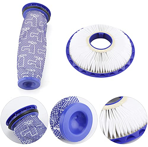 Keenso Juego de Poste y Prefiltro Absorbente de Olores para Aspiradora de Animales DC41 DC65 DC66, Juego de Filtros Lavables y Reutilizables