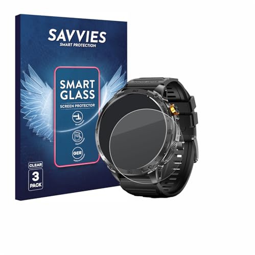 Savvies Schutzglas für Stahlgear Zeus 2.0 1.75 | 3 Stück Transparenter Displayschutz Made in Germany Panzer Schutz Glas 9H Schutzfolie HD Klar Blasenfrei Einfache Montage