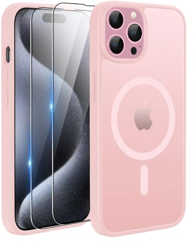 TQIAHF Cover Custodia Magnetica per iPhone 15 PRO Max, Rosa