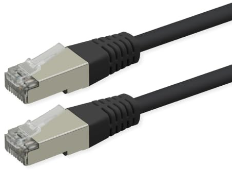 ROLINE Patchkabel Cat.6 (Class E), PoE, S/FTP (PiMF), schwarz, 0,5 m