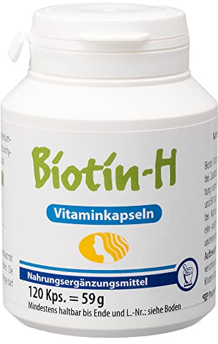 Pharma-Peter BIOTIN H Vitaminkapseln 120 Stück für Haut, Haare und Nägel, 120 Kapseln