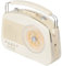 Steepletone Brighton 3B Retro Styled Radio - Cream / Beige (Chrome Detailing) LW - MW & FM 3-Band Model with Mobile Phone / Smart Phone link (via 3.5mm jack)