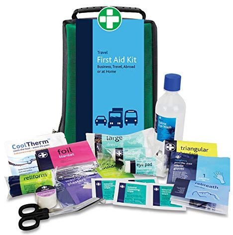 Reliance Medical First Aid Travel Kit, Stockholm Bag Contains 29 Pieces, Travel Camping Essentials REL684 Workplace Emergency Medical, Best For Offices, Outdoor, Warehouses, 19 cm H x 12 cm W x 8 cm D