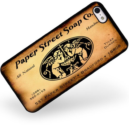 Rubber Case for iphone 5 5s Paper Street Soap Co. Fight Club - Neonblond