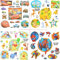 3 * 14 TLG. Set - 3-D Effekt - Glanz - Sticker/Aufkleber - Tiere - Cars - Spyderman - Pooh - Soft Touch - selbstklebend/auch für Textilien & als Kinde..