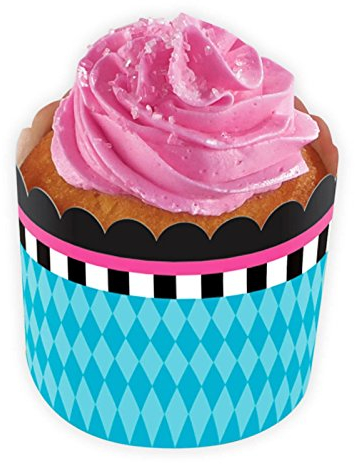 Fancy Dress VIP 24 x Cupcake Cup Cases Mad Hatter Tea Party Tableware Table Set Alice in Wonderland Birthday Storybook