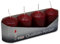 OLShop AG 3er Pack Stumpenkerzen Burgund, ca. 40 x 60 mm (3 x 4 Stück) Kerze Kaminkerze Laternenkerze Dekoration