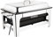 Olympia CM266 Chauffe-Plat électrique 100 mm de Profondeur avec Support de poêleà température réglable, Argent