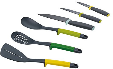 Joseph Joseph Elevate Küchenhelfer Set, Nylon, Opal, 11.3 x 11.3 x 33.5 cm, 6-Einheiten