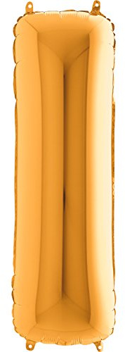 Trendario Ballon Buchstaben - XXL Riesenbuchstabe 100cm Folienballon - Helium Luftballons für Geburtstag, Taufe, Party Deko, Hochzeit (I, Gold)