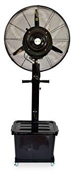 Agoora - Ventilatore Umido Industriale con Ventola Oscillante a Nebulizzatore d'acqua, diametro 65 cm - AG/MF-650
