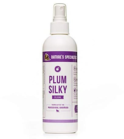Nature's Specialties Plum Silky Dog Cologne for Pets, Natural Choice for Professional Groomers, Ready to Use Perfume, Finishing Spray, Made in USA, 8 oz