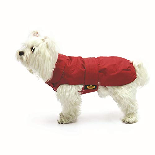 Fashion Dog Hundemantel mit Kunstpelz-Futter - Rot - 55