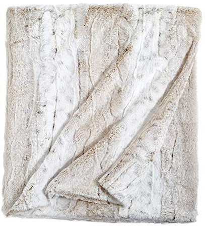 Peri Home Luxuriöse Überwurfdecke aus Kunstfell, Leopardenmuster, superweiche, Flauschige Bettdecke, Überwurfdecke für Schlafzimmer, 127 x 152 cm, pelzige Decke, bequem, warm, gemütlich, Plüschdecke