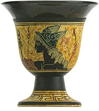 Pythagoras Tasse der Gerechtigkeit Pythagoras Fair Becher altgriechischer Gott Hermes handbemalt Keramik nutzbar