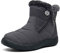 Hsyooes Winterstiefel Damen Wasserdicht Winterschuhe Warm Stiefeletten Winter Schneestiefe Gefüttert Kurzschaft Stiefel Rutschfeste Schlupfstiefel Boots Flach Grau A 39EU