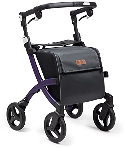 Rollz Flex 2 – verbesserter Rollator mit wasserabweisender Tasche (Standardgröße, schwarz)