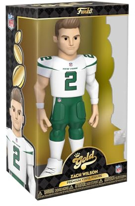 Funko Gold 12 NFL: NY Jets - Zach Wilson - 1/6 Quote Für Seltene Chase-Variantease - Sammelbare Vinyl-Actionfigur - Geschenkidee Zum Geburtstag - Offizielle Handelswaren - Für Ihre Sammlung
