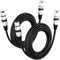 GearIT DMX Stage Lighting Cable - 25 Feet, 2-Pack (XLR Compatible) 3-Pin Balanced Shielded for DJ LED Moving Head Par Light, Mic Mixer, Recording Studio, Podcast