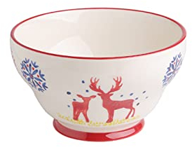 Cereal Bowl ,Dessert Dish with Printed Design Fine China Bowls 1200ML Ramen Bowls Microwave Dishwasher Oven Safe Bowl (Color : B, Size : 1200ML)