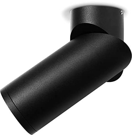 KYOTECH Plafón con Focos Negro giratorio 355°,Focos Superficie Luz de Techo Redondo Focos Lámpara de Techo LED Iluminación de Interior Para la Cocina Dormitorio Salón
