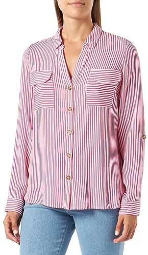 A/S Women's VMBUMPY L/S Shirt NEW WVN NOOS Long Sleeve Top, Fuchsia Purple/Stripes:Snow White,