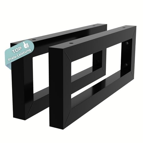 HAGO24 Wandhalterung Regal 2er Set in schwarz I 400x150mm I hochwertige DIY Regalhalterung I Waschtisch Halterung aus Stahl I Wandregal Halterung zur individuellen Gestaltung I robuste Regalträger