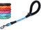 VIVAGLORY Short Dog Lead with Comfortable Padded Handle, 46cm Durable Rope Short Walking & Training Leashes for Dogs with Highly Reflective Threads for Medium & Large Dog, Blue