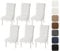 MIULEE Stuhlhussen 6er Set Stuhlhusse Samt Stretch Elastischer Stuhlbezug Abnehmbarer Waschbarer Stuhlhussen Schwingstühle für Küche Wohnzimmer Bankett Familie Restaurant Hotel Party，Weiß
