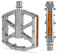 MZYRH Fahrradpedale mit reflektierenden Streifen, rutschfeste MTB-Pedale CNC-Aluminium-Legierung Fahrradpedale, 3 abgedichtete Lager 9/16 Zoll Pedale für Mountainbike, Rennrad, MTB(Silber)