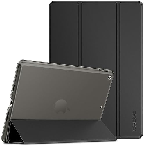 CACOE Cover Custodia Compatibile con iPad 9a Generazione 2021/iPad 8a Gen 2020/iPad 7a Gen 2019, Leggero Cover Protettivo Supporto con Auto Sveglia Sonno, nero