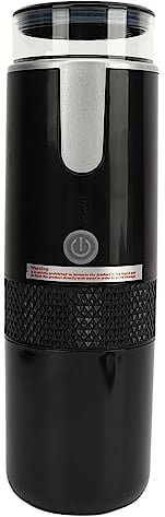 Fockety Cafetière Portable, Mini Machine à Caféine électrique 2 en 1 Compatible avec Les Capsules et Le café moulu, cafetière de Voyage Rechargeable pour Le Camping, la Conduite